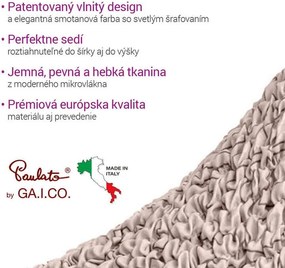 Bielastické poťahy GRAFITI NOVÉ béžové dvojkreslo (š. 120 - 160 cm)