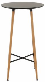Kondela Barový stôl, čierna/dub, priemer 60 cm, IMAM