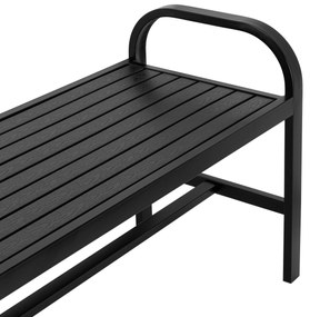 Zahradní lavička Sobo 124 cm černá