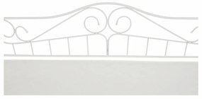 Kovová jednolôžková posteľ s roštom Daina 90x200 cm - biela