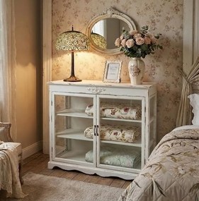 Farebná stolná lampa Tiffany Flower Garden - Ø 46*72cm E27/max 2x60W