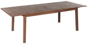 Záhradný rozkladací stôl z akáciového dreva 180/240 x 100 cm tmavé drevo CESANA Beliani