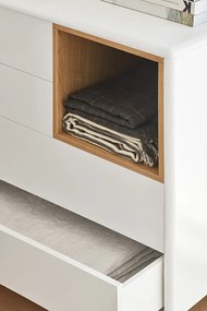 Teulat Corvo komoda so zásuvkami - Biela - 90 cm