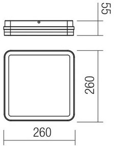 Redo 90288 - LED Vonkajšie svietidlo ISOLA LED/24W/230V 3000/4000/6500K IP54