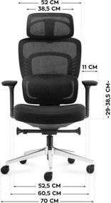 Masážne kancelárske kreslo Visioner 6.1 čierne