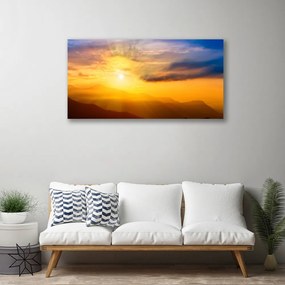 Obraz Canvas Hory slnko mraky príroda 120x60 cm