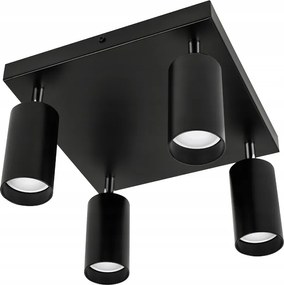 BERGE Bodové svietidlo GU10 VIKI-L 4 - čierne štvorec