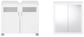 Livarno home Skrinka pod umývadlo Basel + Skrinka so zrkadlom Basel  (800008883)