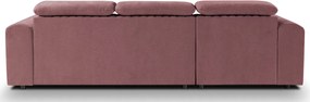 Rohová sedačka Sansa, staroružová látka, ľavý roh