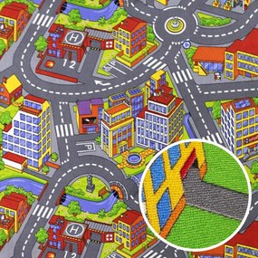 Associated Weavers, Koberec metráž Big City 97, na mieru, šíře 4m, viacfarebná, filc, detská izba