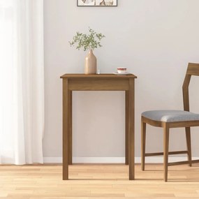 Jedálenský stolík medovo-hnedý 55x55x75 cm masívna borovica