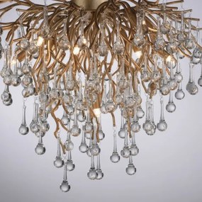 Paul Neuhaus 8091-11 - Prisadený luster ICICLE 9xG9/40W/230V pr. 50 cm mosadz