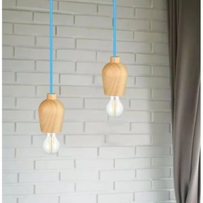 Luster na lanku 1xE27/60W/230V modrá