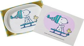 PEANUTS Talířek na šperky oválný Snoopy na sáňkách 15 x 10 cm