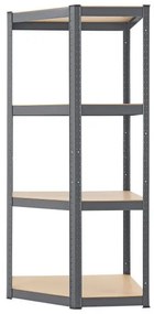InternetovaZahrada Rohový regál - 160x75x40-75 cm - šedý