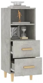 vidaXL Komoda betónovo sivá 34,5x34x90 cm spracované drevo-