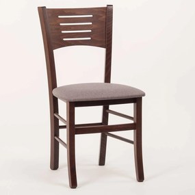 Stima Stolička VERONA s čalouněným sedákem Vyberte odtieň ->: Tmavo hnedá, Vyberte látku ->: LUX Sivá 5