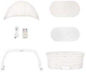 Lionelo - Detská postieľka s váhou CORAL White