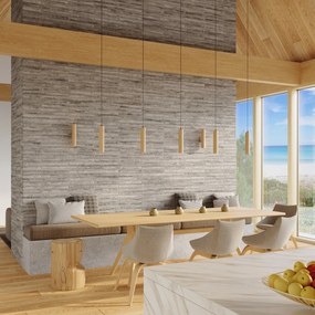 Nástenné svietidlo Lino, 1x drevené tienidlo