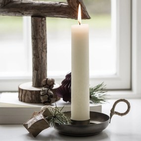 Ib Laursen Vysoká sviečka Rustic Cream 25 cm