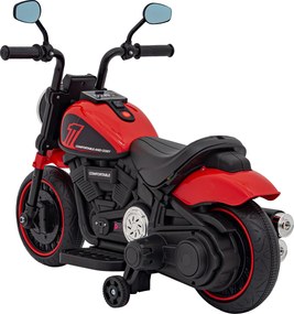 Ramiz Chopper FASTER batériový bicykel pre deti Červený + FM rádio + Audio panel + LED