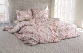 Polášek Krepové obliečky Abstrakcia - Červená | 140 x 220 cm / 70 x 90 cm