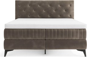 Posteľ Lusaka 180x200 cm, hnedá látka