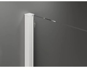 Mexen Velar, sprchový kút s posuvnými dverami 100(dvere) x 75(stena) cm, 8mm číre sklo, biela, 871-100-075-01-20
