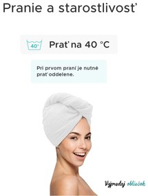 Rýchloschnúci froté turban na vlasy tyrkysový, 100% bavlna