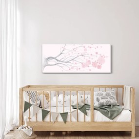Obraz - Ružové kvety (120x50 cm)