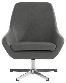 Sivé kreslo z imitácie kože Naomi - Støraa