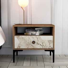 Nočný stolík Lisbon Walnut White