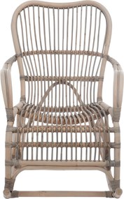 Ratanové hojdacie kreslo Rocking šedé - 98*56*93 cm