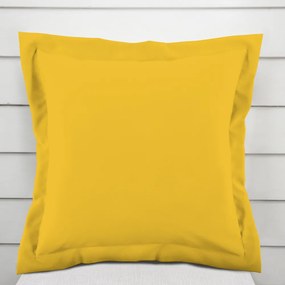 Biante Bavlnená obliečka na vankúš s lemom Moni MO-069 Žltá 60 x 60 cm