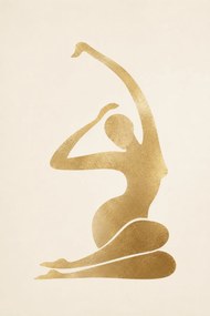 Jóga asana 01 - Metalický obraz 60x40cm