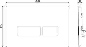 Mexen Tex 04, splachovacie tlačidlo, matný chróm, 6104-04