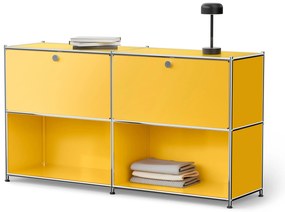 Kovový regál »CN3« s výklopnými priehradkami, žltý