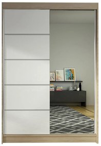 Šatníková skriňa Paris III (čierna + dub artisan). Vlastná spoľahlivá doprava až k Vám domov. 1122798