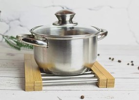 Podložka pod hrniec, roztiahnuteľná drevo+kov 21 - 37 cm