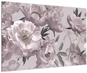 Obraz - Vintage kvety pivoniek (90x60 cm)