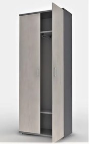 Šatníková skriňa Lift, šedá/hnedá