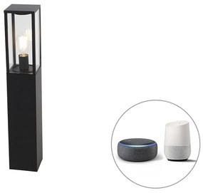 Inteligentná vonkajšia stojaca lampa čierna 80 cm vrátane Wifi ST64 - Charlois