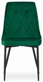 Jedálenský stôl TODI jaseň 60 cm s dvoma IMOLA zamatové zelené