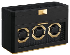 Úložný box na hodinky Leslie I černý