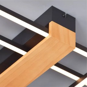 Zuma Line C230624202A - LED Stropné svietidlo MINAR LED/39W/230V čierna/borovica