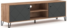 TV stolík Bilbao 183 cm dub Craft Tobacco/grafit