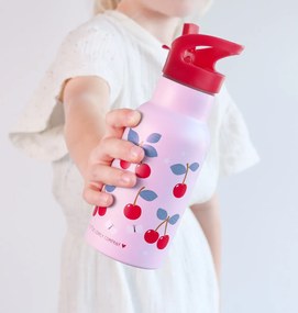 A Little Lovely Company - antikorová fľaša na pitie, 350 ml - čerešne