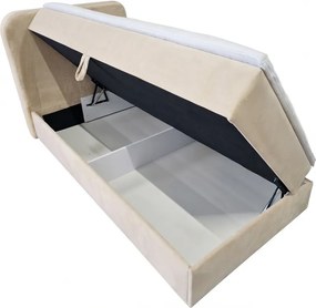 Čalúnená posteľ boxspring DIRELIS VIBE 90x200 cm krémová Matrac: Bonell pružinová matrac