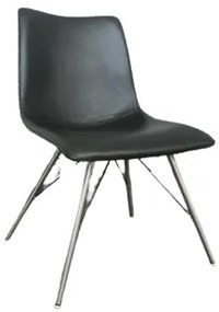 (3453) IDINA stolička pravá koža čierna