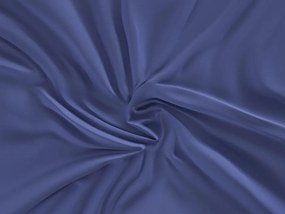 Saténové prestieradlo s gumou tmavo modré 140x200 cm